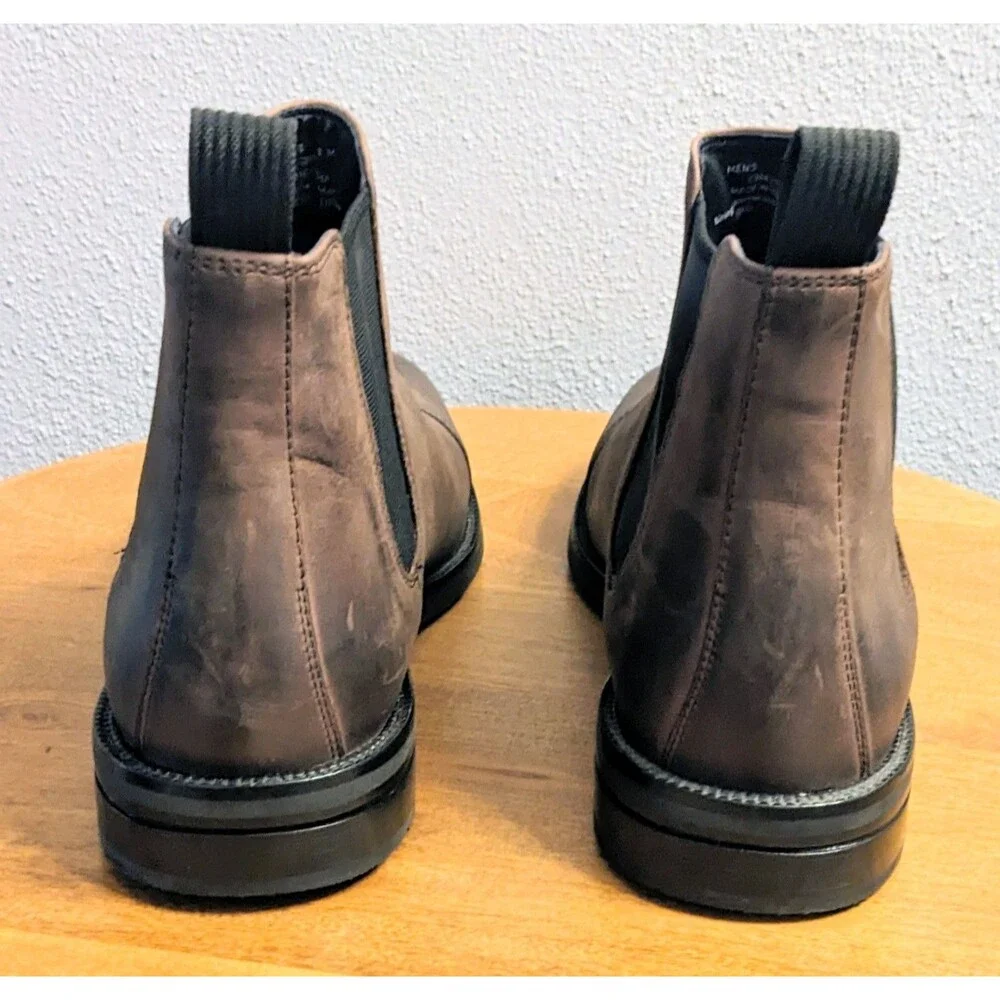 Cole Haan Wagner Grand Chelsea Boots Men's 9 M Brown Leather Waterproof C28639